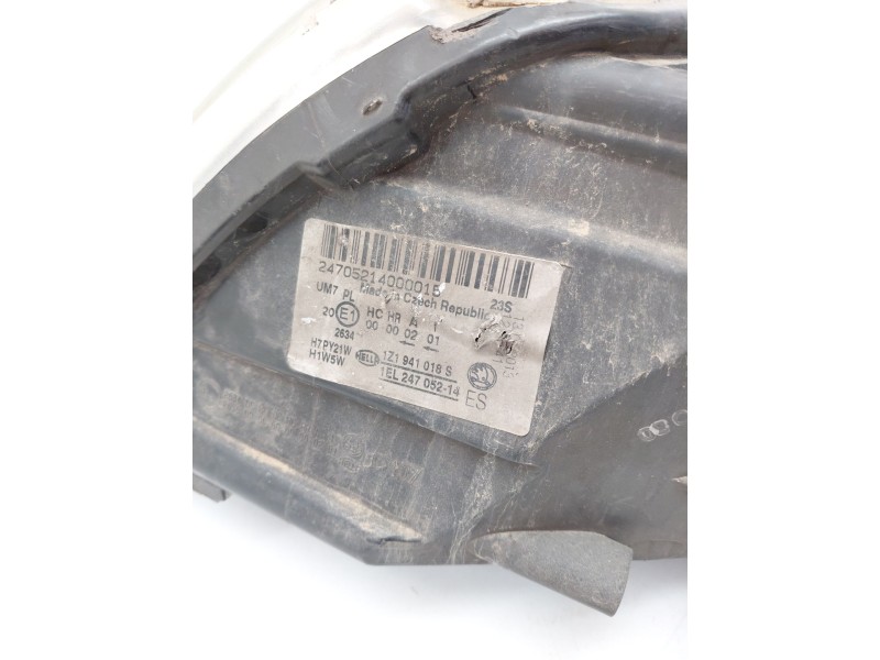 Recambio de faro derecho para skoda octavia ii (1z3) 1.6 lpg referencia OEM IAM 1Z1941018S  
							