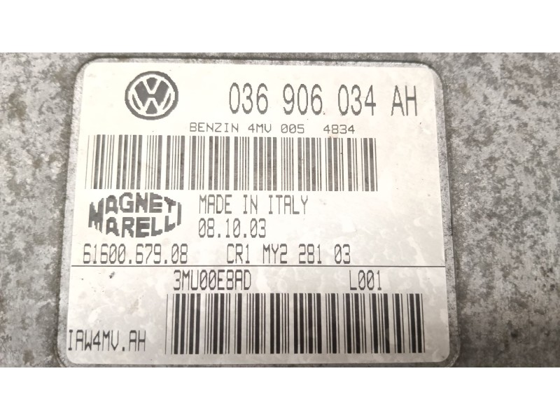 Recambio de centralita motor uce para seat ibiza iii (6l1) 1.4 16v referencia OEM IAM 036906034AH  