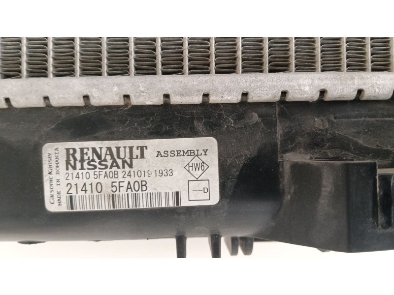 Recambio de radiador agua para nissan micra v (k14) 1.0 ig-t 100 referencia OEM IAM 214105FA0B  