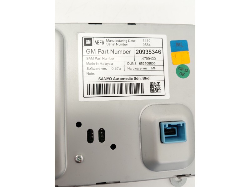 Recambio de pantalla multifuncion para opel insignia a (g09) 2.0 cdti (68) referencia OEM IAM 20935346  