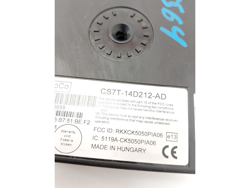Recambio de modulo electronico para ford focus iii 1.0 ecoboost referencia OEM IAM CS7T14D212AD  