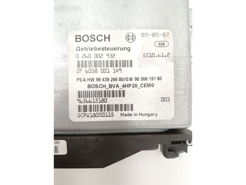 Recambio de centralita cambio automatico para peugeot 807 (eb_) 3.0 v6 referencia OEM IAM 9643926680  