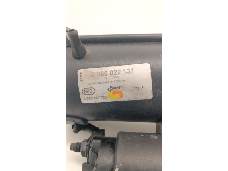 Recambio de motor arranque para mazda 3 sedán (bk) 1.6 di turbo (bk12y) referencia OEM IAM 0986022131  
							