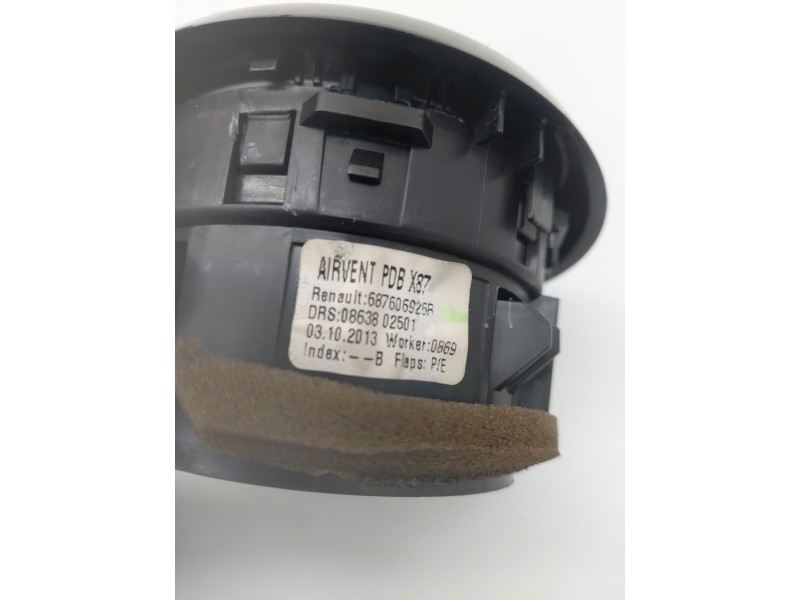 Recambio de rejilla aireadora para renault captur i (j5_, h5_) 1.5 dci 90 referencia OEM IAM 687606926R  
							