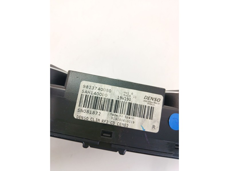 Recambio de mando climatizador para citroën c-elysee (dd_) 1.2 vti 82 referencia OEM IAM 9823740080  