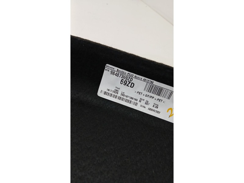 Recambio de bandeja trasera para opel corsa f (p2jo) 1.2 (68) referencia OEM IAM 98487369ZD  