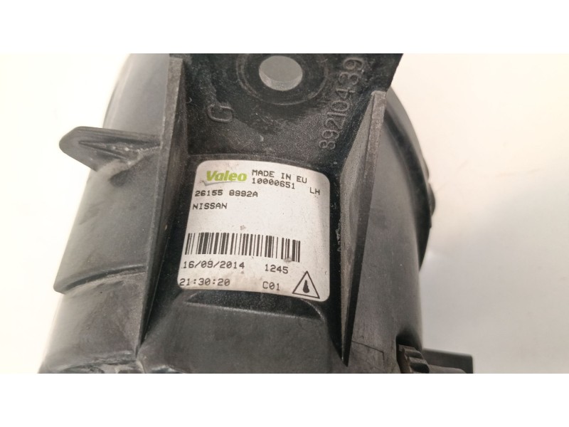 Recambio de faro antiniebla izquierdo para nissan juke (f15) 1.6 referencia OEM IAM 261558992A  
							