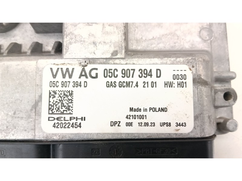 Recambio de centralita motor uce para seat ibiza v (kj1, kjg) 1.0 tsi referencia OEM IAM 05C907394D  
							