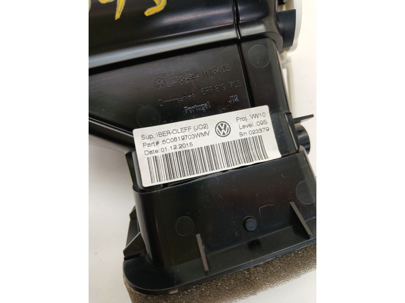 Recambio de rejilla aireadora para volkswagen polo v (6r1, 6c1) 1.0 referencia OEM IAM 6C0819703W  
							