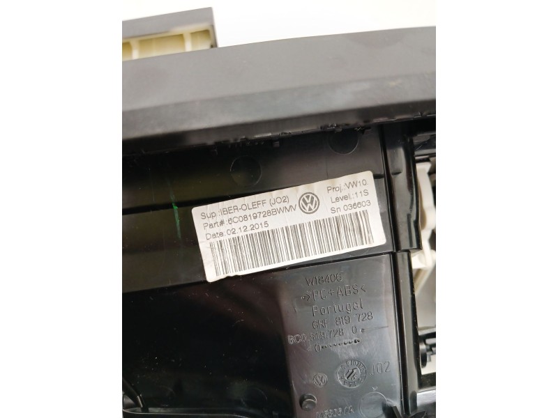 Recambio de rejilla aireadora para volkswagen polo v (6r1, 6c1) 1.0 referencia OEM IAM 6C0819728BW  