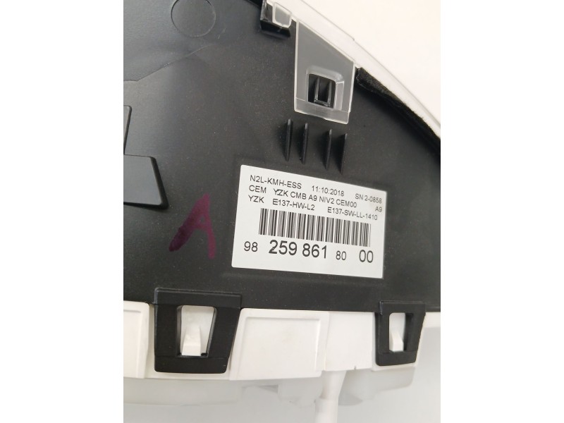 Recambio de cuadro instrumentos para peugeot 208 i (ca_, cc_) 1.2 thp 110 referencia OEM IAM 982598618000  
							