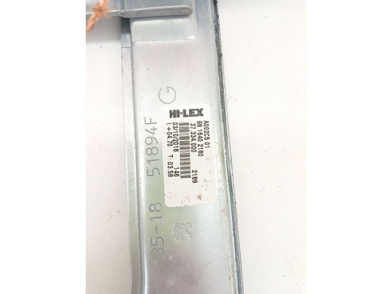 Recambio de elevalunas delantero izquierdo para peugeot 208 i (ca_, cc_) 1.2 thp 110 referencia OEM IAM 9816402180  