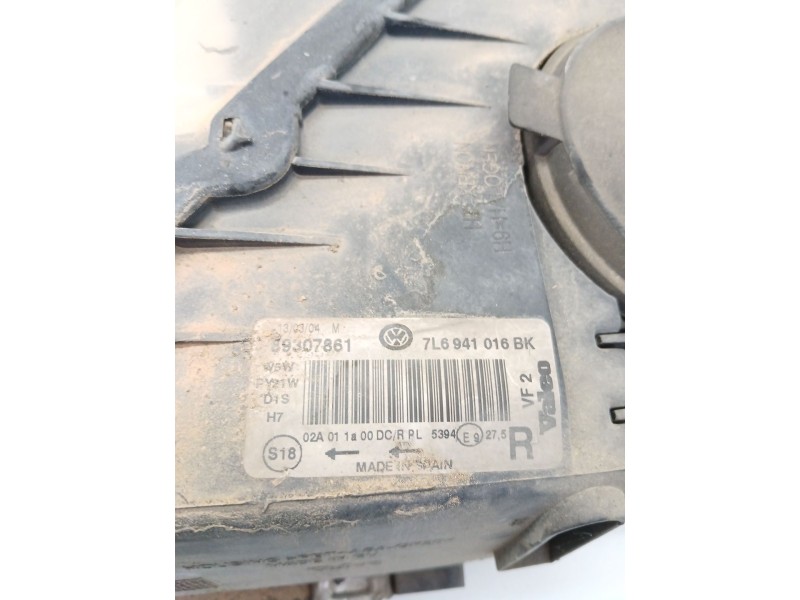 Recambio de faro derecho para volkswagen touareg (7la, 7l6, 7l7) 2.5 r5 tdi referencia OEM IAM   
							