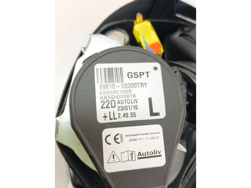 Recambio de cinturon seguridad trasero izquierdo para hyundai i20 ii (gb, ib) 1.4 crdi referencia OEM IAM 89810C8200TRY  
							