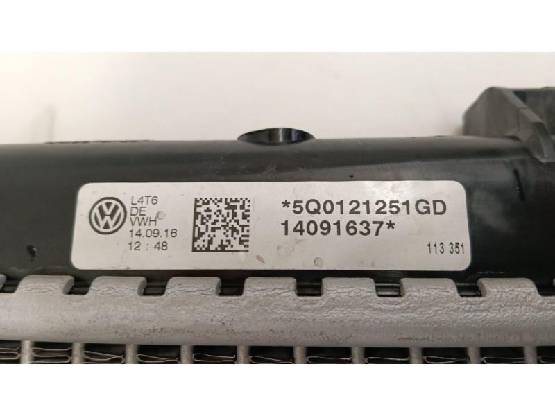 Recambio de radiador agua para seat ateca (kh7, khp) 1.6 tdi referencia OEM IAM 5Q0121251GD  