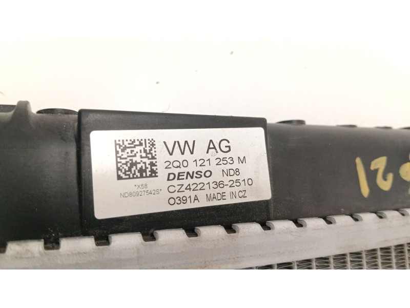Recambio de radiador agua para seat ibiza v (kj1, kjg) 1.0 tsi referencia OEM IAM 2Q0121253M  
							