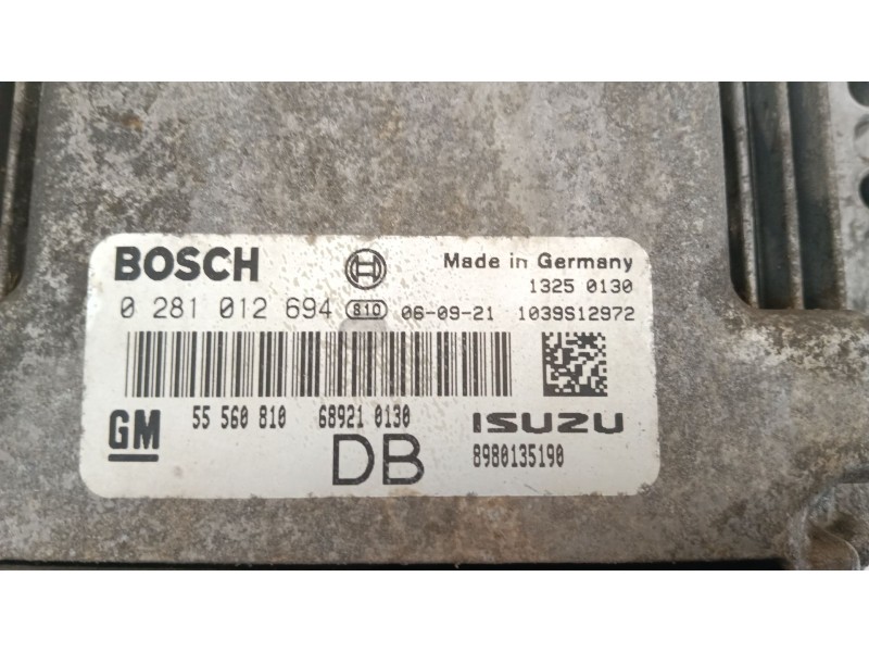 Recambio de centralita motor uce para opel astra h (a04) 1.7 cdti (l48) referencia OEM IAM 0281012694  
							