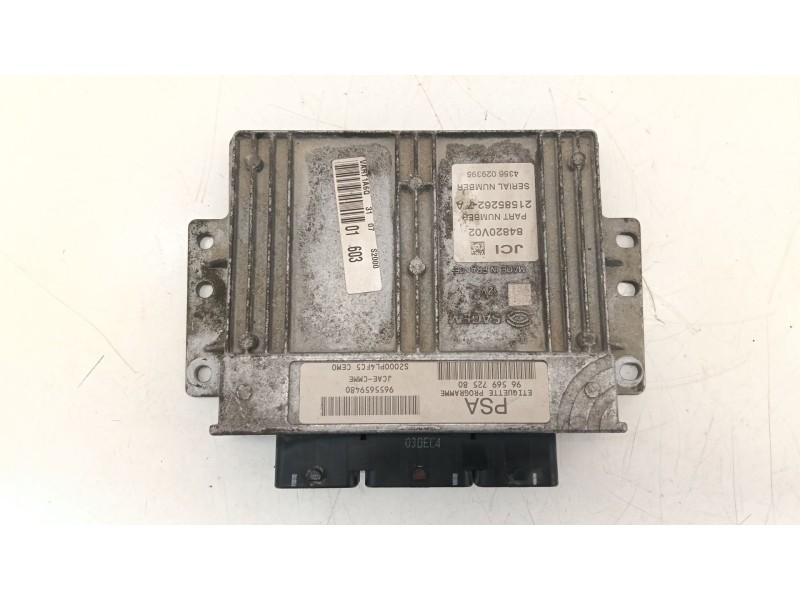 Recambio de centralita motor uce para peugeot 206 hatchback (2a/c) 1.4 i referencia OEM IAM 9656972580  