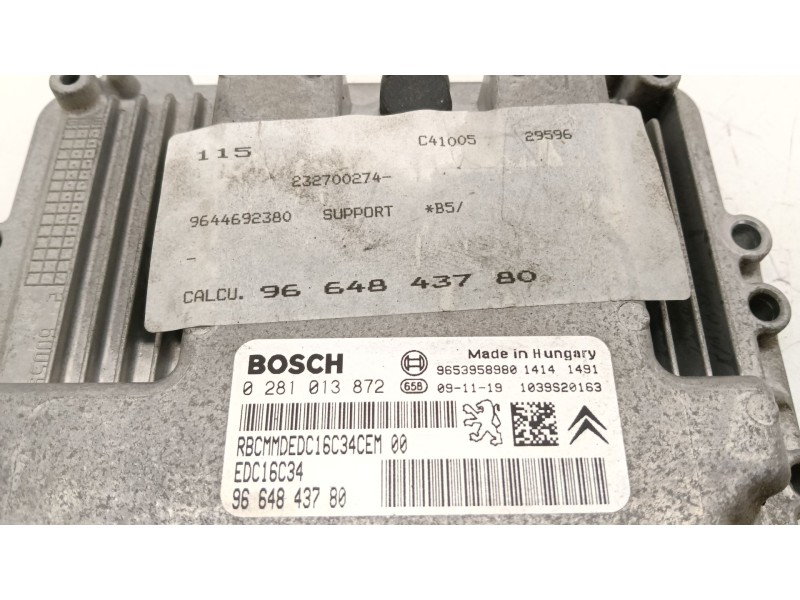 Recambio de centralita motor uce para citroën c4 i (lc_) 1.6 hdi referencia OEM IAM 9664843780  