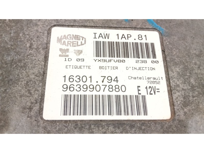 Recambio de centralita motor uce para peugeot 206 hatchback (2a/c) 1.4 i referencia OEM IAM 9639907880  