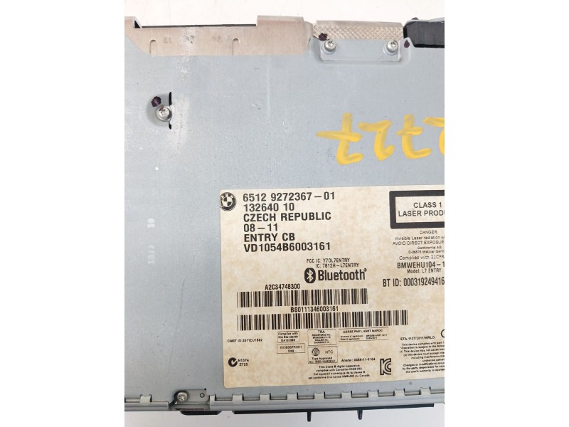 Recambio de sistema audio / radio cd para bmw 1 (f20) 116 d referencia OEM IAM 6512927236701  