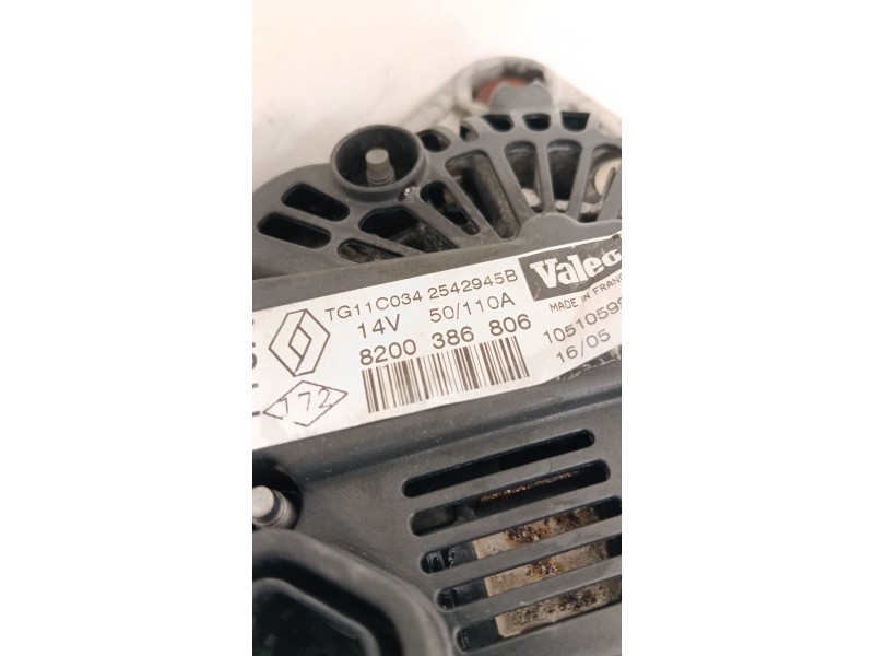 Recambio de alternador para renault scénic ii (jm0/1_) 1.5 dci (jm02, jm13) referencia OEM IAM 8200386806  