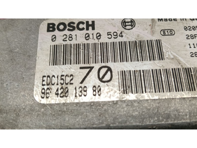 Recambio de centralita motor uce para peugeot 206 sw (2e/k) 2.0 hdi referencia OEM IAM 9642013980  
