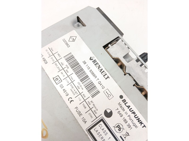 Recambio de sistema audio / radio cd para renault scénic iii (jz0/1_) 1.5 dci referencia OEM IAM 281159389R  