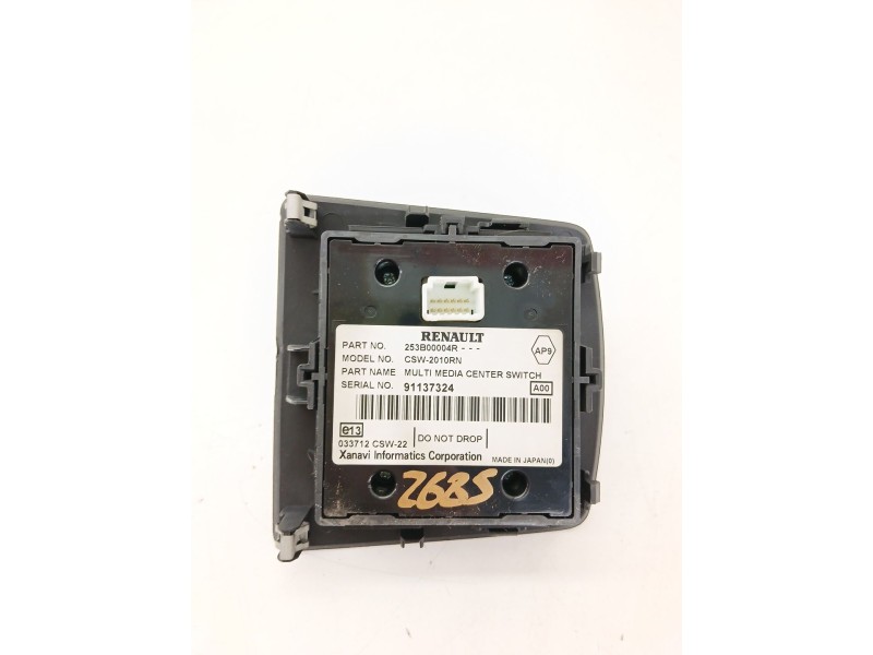Recambio de mando multifuncion para renault scénic iii (jz0/1_) 1.5 dci referencia OEM IAM 253B00004R  