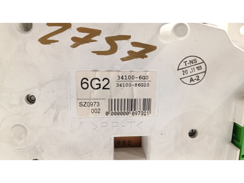 Recambio de cuadro instrumentos para subaru justy iii (g3x) 1.3 awd (g3x413) referencia OEM IAM 341006G0  