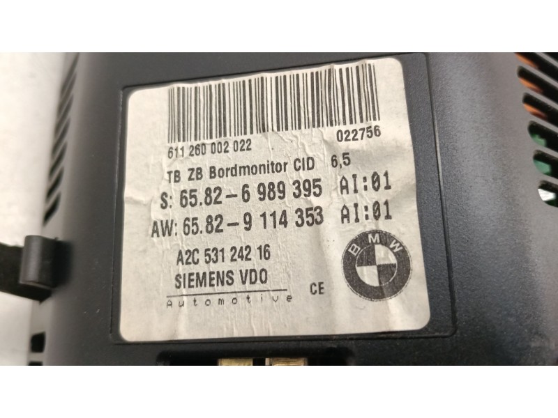 Recambio de pantalla multifuncion para bmw 5 (e60) 525 d referencia OEM IAM 65826989395  