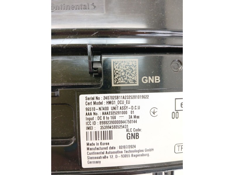 Recambio de modulo electronico para hyundai tucson (nx4e, nx4a) 1.6 t-gdi hybrid referencia OEM IAM 96510N7400  
							
