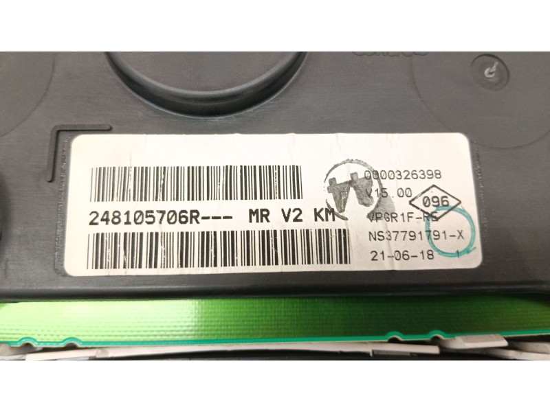 Recambio de cuadro instrumentos para dacia lodgy (js_) 1.6 lpg referencia OEM IAM 248105706R  
							