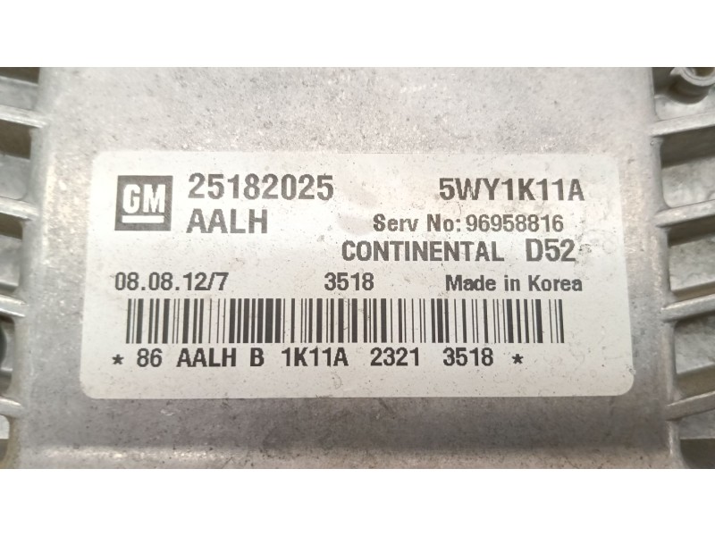 Recambio de centralita motor uce para chevrolet spark (m300) 1.0 referencia OEM IAM 25182025 5WY1K11A 
