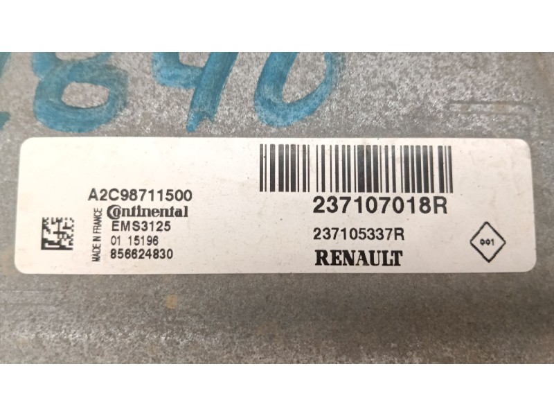 Recambio de centralita motor uce para renault clio iv (bh_) 1.2 16v referencia OEM IAM 237107018R 237105337R 
							