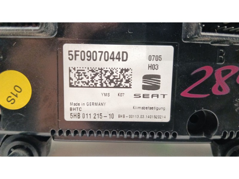 Recambio de mando climatizador para seat leon (5f1) 1.6 tdi referencia OEM IAM 5F0907044D  
							