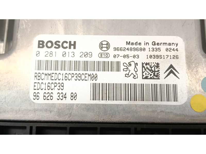 Recambio de centralita motor uce para peugeot 407 (6d_) 2.2 hdi 170 (6d4hth) referencia OEM IAM 9662633480  