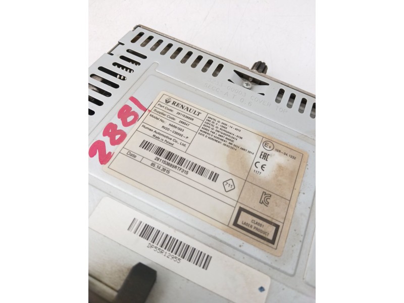 Recambio de sistema audio / radio cd para dacia duster (hs_) 1.5 dci referencia OEM IAM 281153889R  