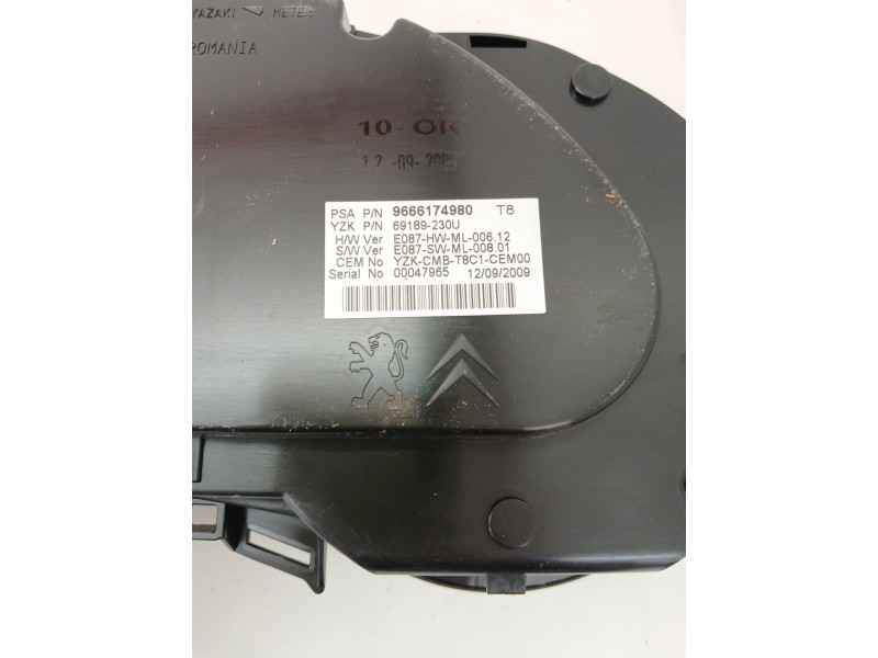 Recambio de cuadro instrumentos para peugeot 5008 (0u_, 0e_) 1.6 hdi referencia OEM IAM 9666174980  
