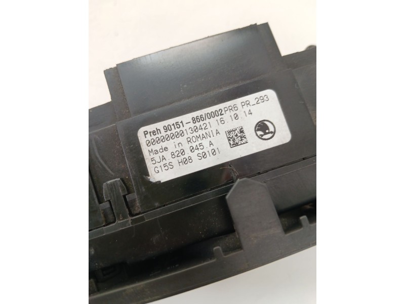 Recambio de mando calefaccion / aire acondicionado para skoda rapid (nh3, nk3, nk6) 1.6 tdi referencia OEM IAM 5JA820045A  
							