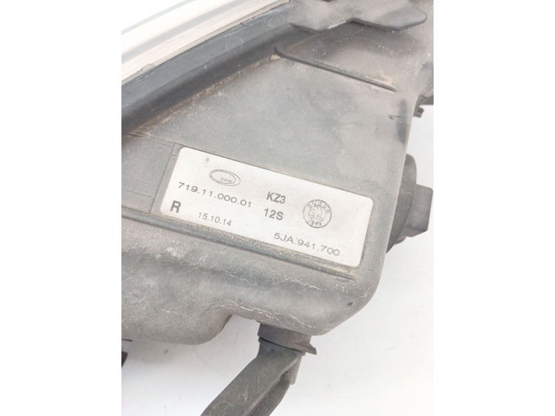 Recambio de faro antiniebla derecho para skoda rapid (nh3, nk3, nk6) 1.6 tdi referencia OEM IAM 5JA941700  
							