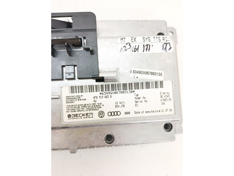 Recambio de pantalla multifuncion para audi q7 (4lb) 3.0 tdi quattro referencia OEM IAM 4F0919603B  
							