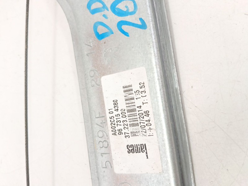 Recambio de elevalunas delantero derecho para peugeot 208 i (ca_, cc_) 1.2 vti 82 referencia OEM IAM 9673154380  
							