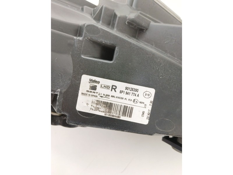 Recambio de faro derecho para seat leon (5f1) 1.5 tsi referencia OEM IAM   
							