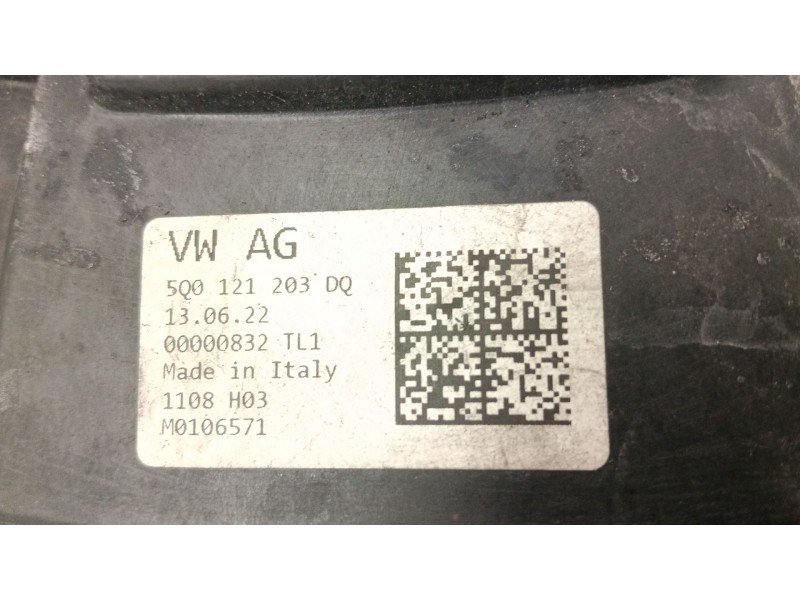Recambio de electroventilador para seat leon (5f1) 1.5 tsi referencia OEM IAM 5Q0121203DQ  