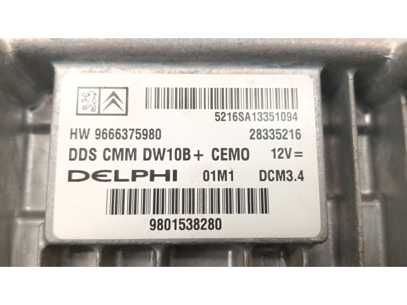 Recambio de centralita motor uce para peugeot 508 i (8d_) 2.0 hdi referencia OEM IAM 9666375980  
							