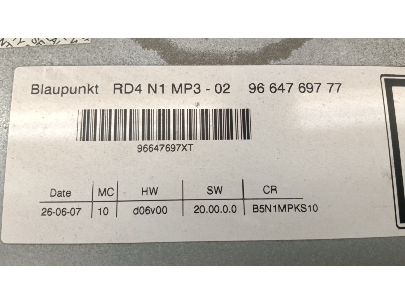 Recambio de sistema audio / radio cd para citroën c4 i (lc_) 1.6 hdi referencia OEM IAM 9664769777  