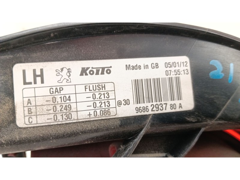 Recambio de piloto trasero izquierdo para peugeot 508 i (8d_) 2.0 hdi referencia OEM IAM   