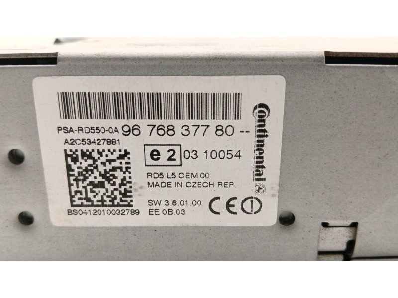 Recambio de sistema audio / radio cd para peugeot 508 i (8d_) 2.0 hdi referencia OEM IAM 9676837780  
