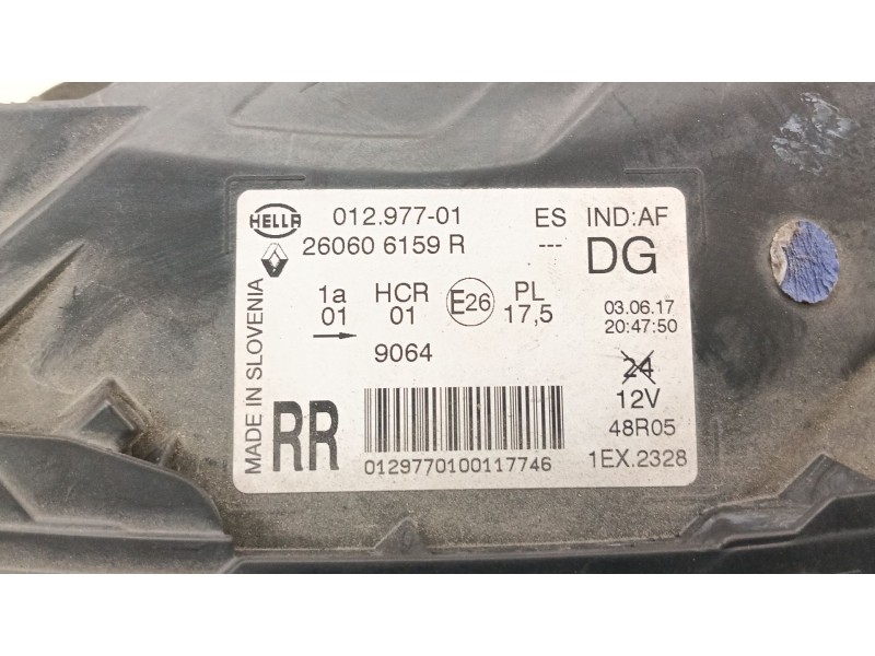 Recambio de faro izquierdo para renault captur i (j5_, h5_) 1.2 tce 120 referencia OEM IAM 260606159R  